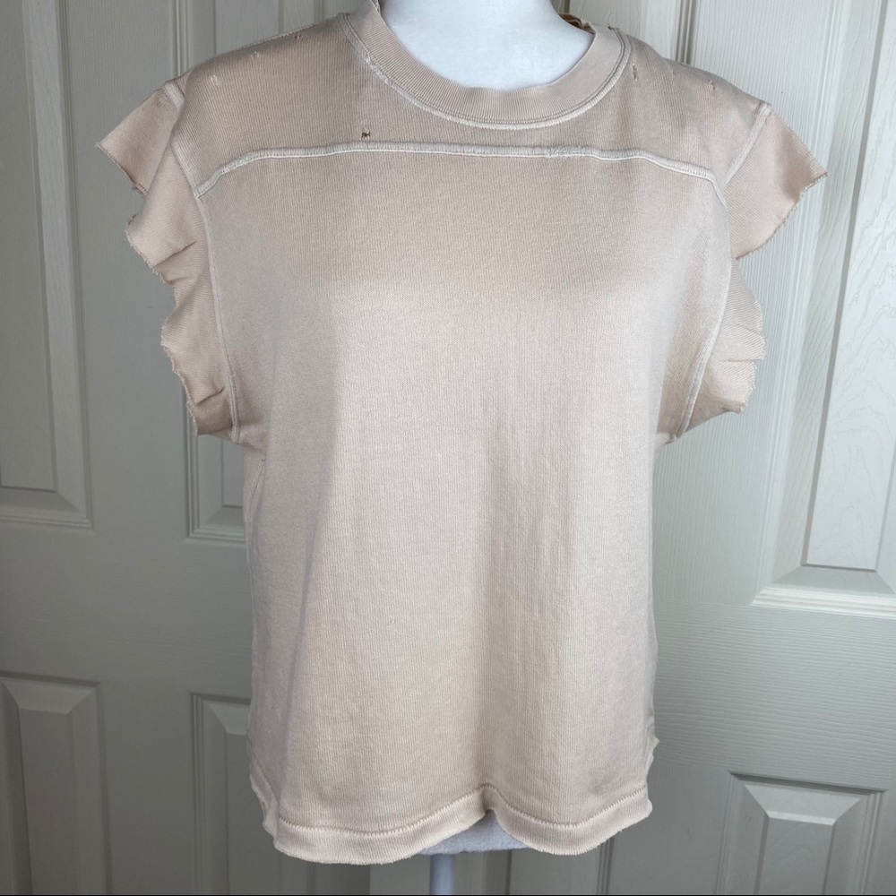 Free People Top Sand Color - Short Sleeve T-shirt - Picture 3 of 7
